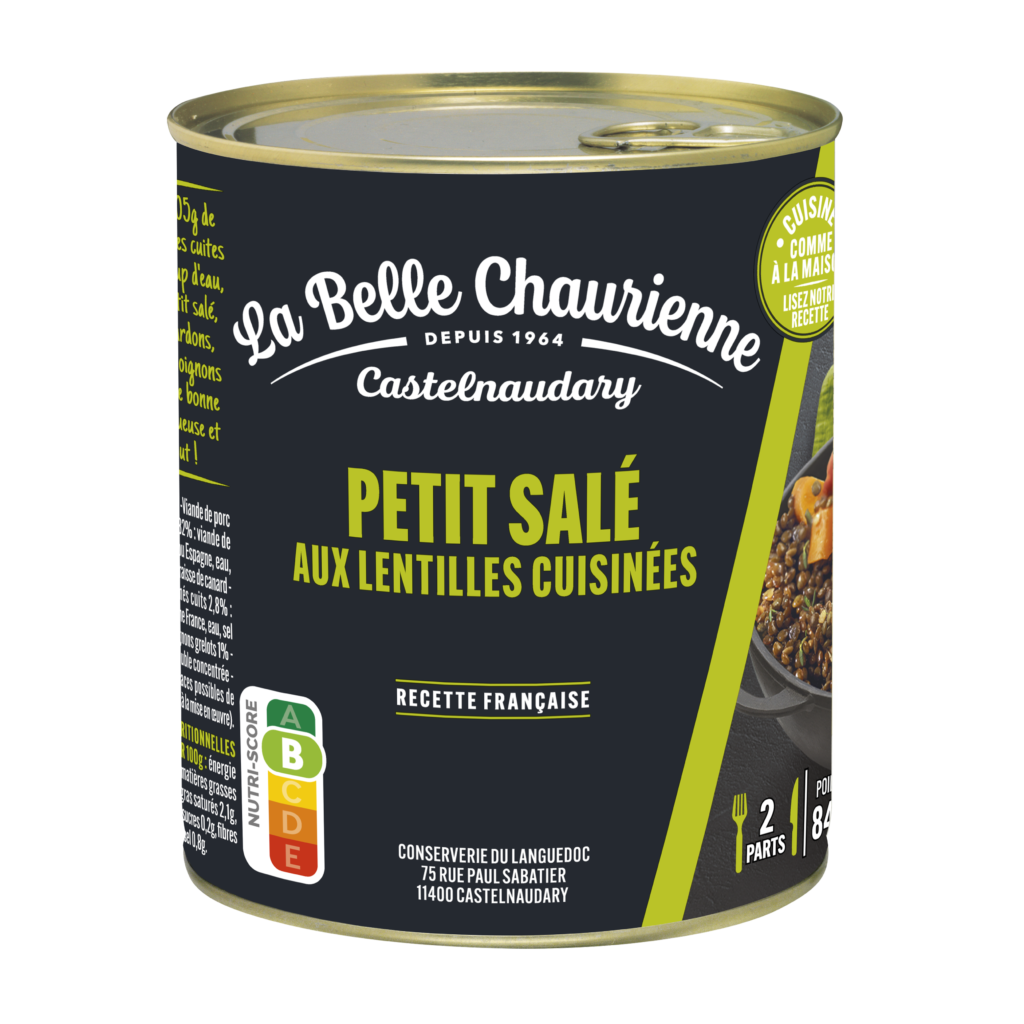 Petit salé aux lentilles cuisinées