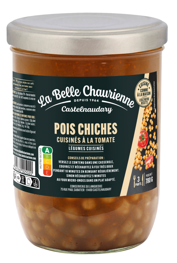 Pois chiches cuisinés à la tomate