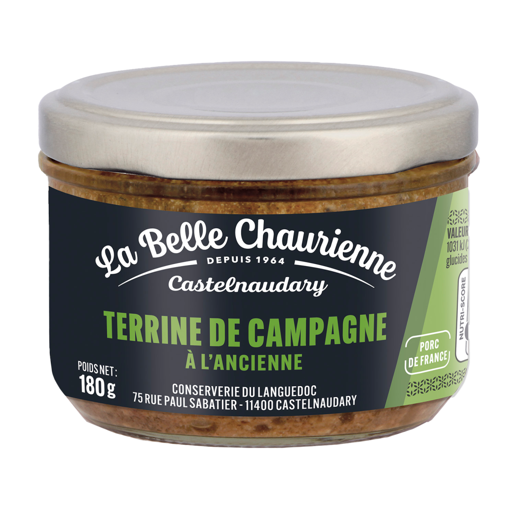 Terrine de campagne à l'ancienne, bocal de 180g