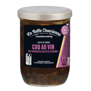 Coq au vin des Corbières et ses petits légumes